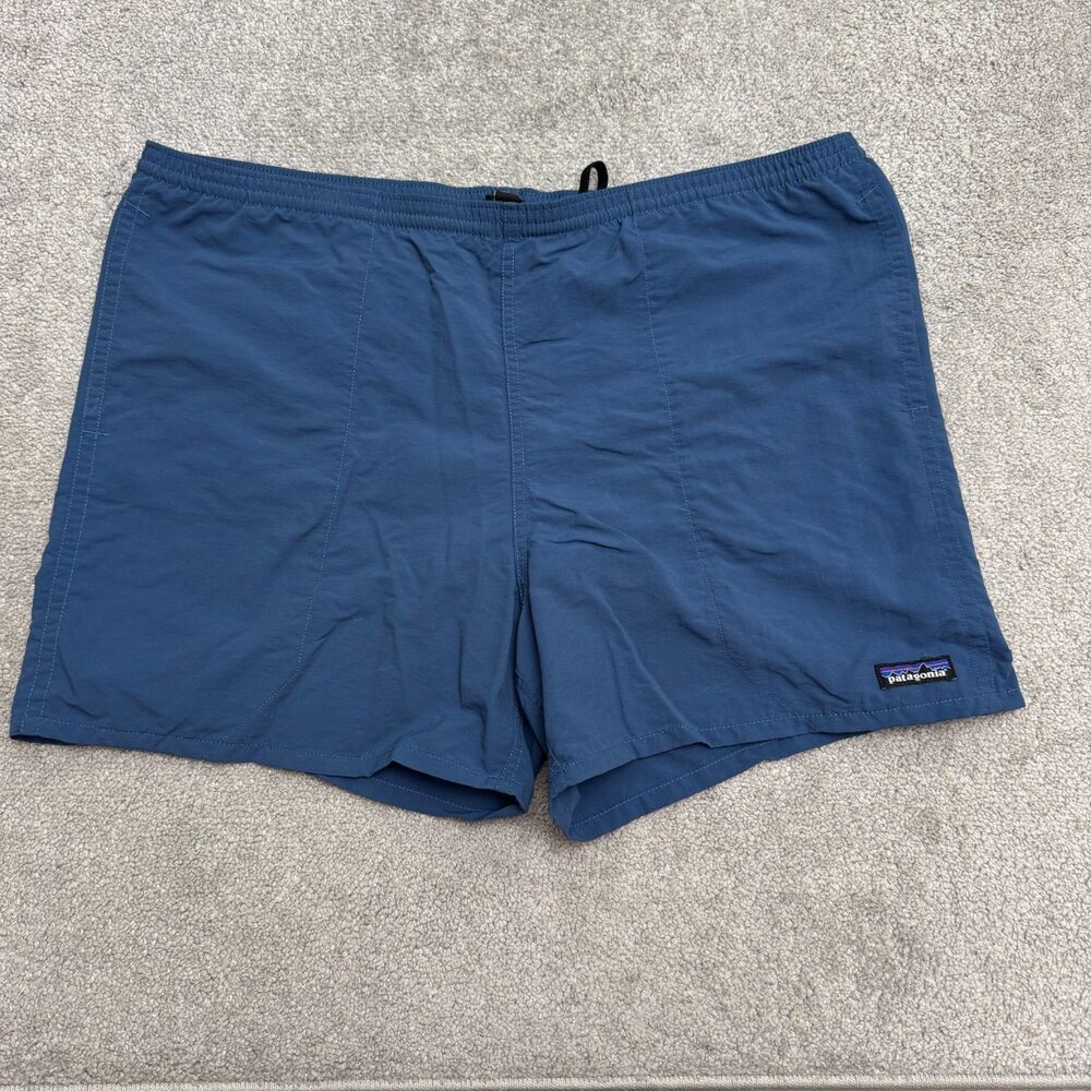 Patagonia Baggies 5 Inseam Shorts Men Large Blue Mesh Liner Outdoor Hiking Swim